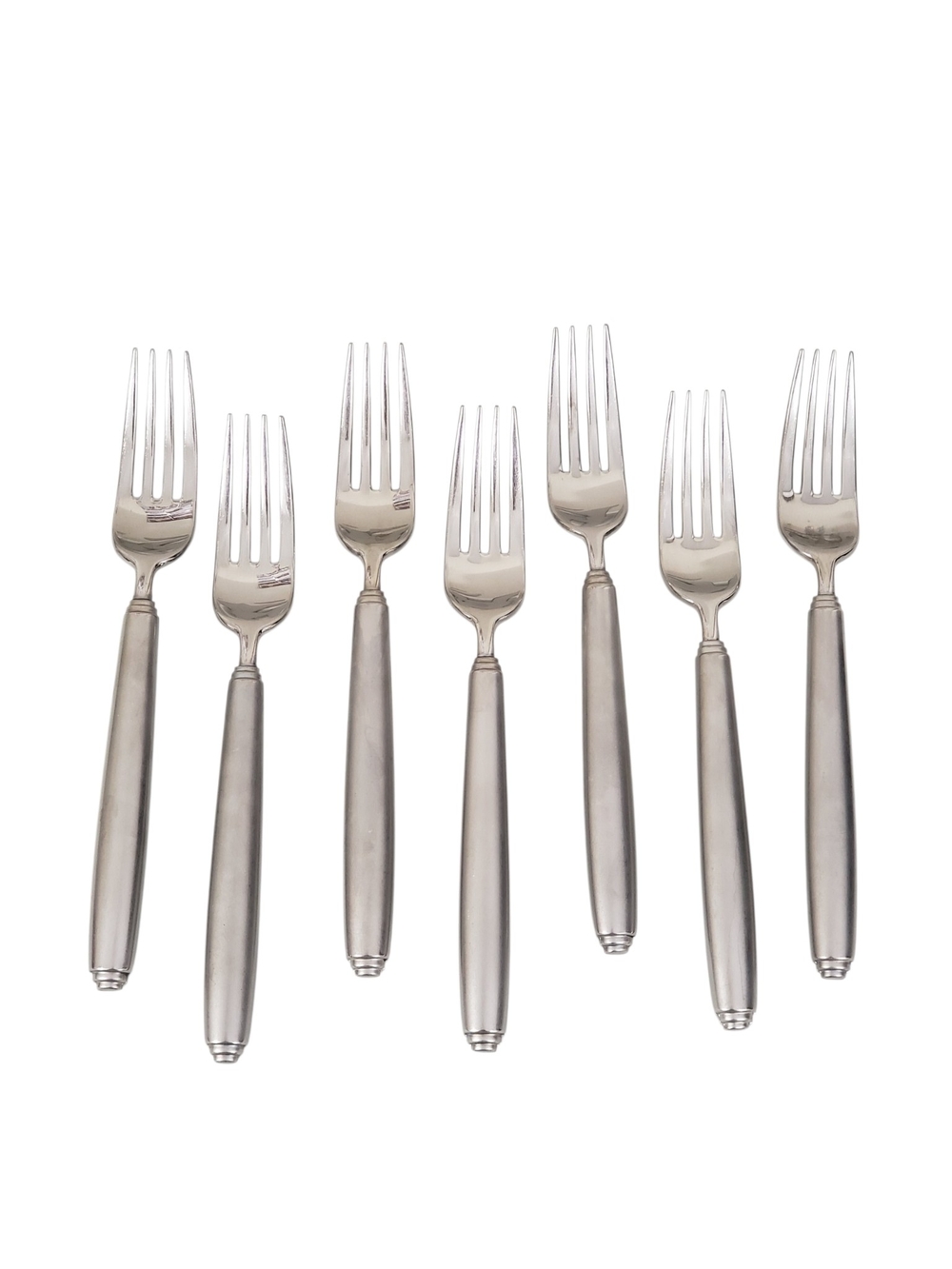 Oneida Heirloom OBELUS Stainless Dinner Fork 8" USA Glossy Discontinued 7 Forks
